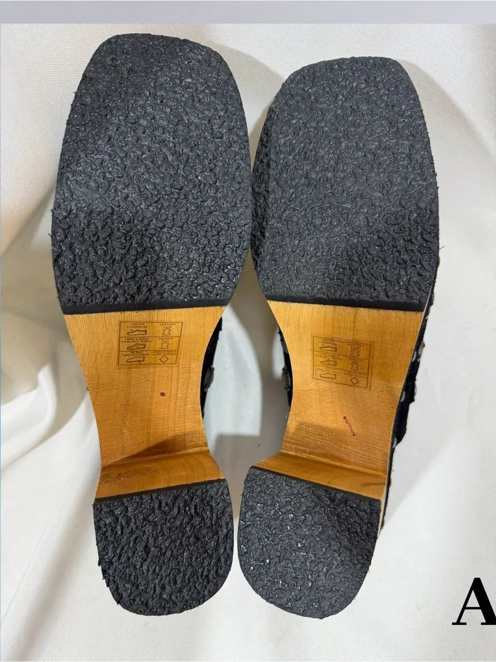 Free People Claudia Black Studded Leather Clog Heels Size 40 New